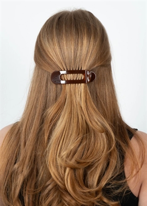 Crocodile big hair clip Brown Sui Ava